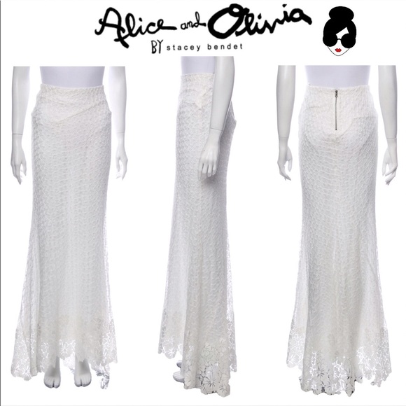 NWT! ALICE + OLIVIA Long Maxi Mermaid Skirt Sz 2 - Picture 2 of 7